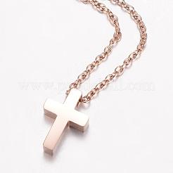 Collane con ciondolo in acciaio inossidabile 304&nbsp;NJEW-D277-27
