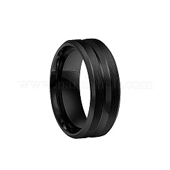 Anillos de dedo de acero inoxidable 201 ranurados para hombres&nbsp;WG2ADDA-11