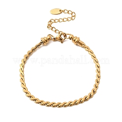Bracciali a catena in acciaio inossidabile 304 per donna&nbsp;BJEW-A158-02D-G