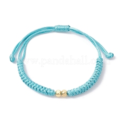 Geflochtenes Perlenarmband aus Messing&nbsp;BJEW-JB09974