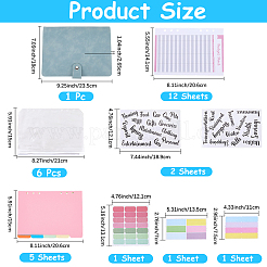 Couvertures de classeur en cuir PU&nbsp;AJEW-WH20018-298A