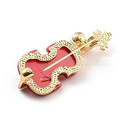 Spilla in lega di violino con perla in resina&nbsp;JEWB-O009-01