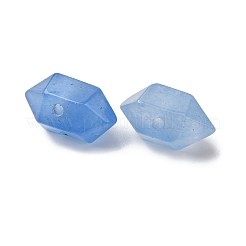 Gefärbte natürliche weiße Jade-Imitationsperlen aus Aquamarin&nbsp;G-M452-01C