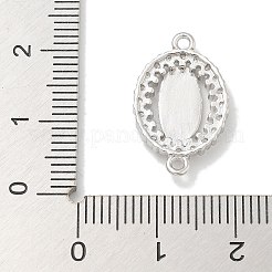 Connecteur ovale en laiton plaqué or avec zircone cubique transparente pour religion et vierge marie&nbsp;KK-L224-097P