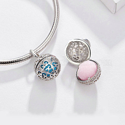 Ciondoli pendenti europei in argento sterling placcati in rodio anti-ossidazione 925&nbsp;STER-FF0013-03