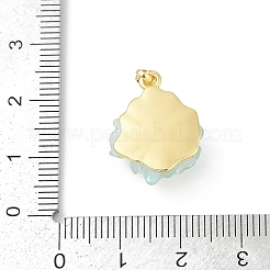 Pendentifs en laiton plaqué uv&nbsp;KK-R213-15G-04