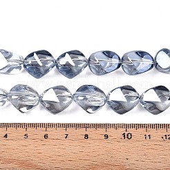 Chapelets de perles en verre transparent électrolytique&nbsp;EGLA-N017-02E