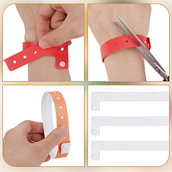 50 pulsera desechable de PVC de 5 colores&nbsp;BJEW-GF0001-42