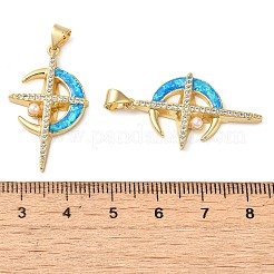 Cremagliera placcatura micro ottone spianare pendenti zirconi&nbsp;KK-P268-08C-G