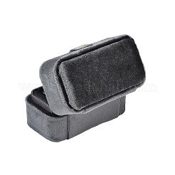 Mini-Ringaufbewahrungsboxen aus Samt mit rechteckigen Druckknöpfen&nbsp;CON-Z009-02F