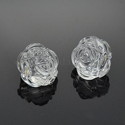 Transparente klare gefrostete Acrylperlen&nbsp;X-PL713Y-1