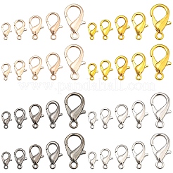 100 Stück 5 Stile Karabinerverschlüsse aus Zinklegierung&nbsp;FIND-YW0006-16