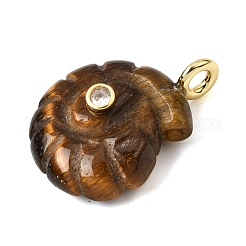 Pendentifs sculptés en œil de tigre naturel&nbsp;G-C282-01O