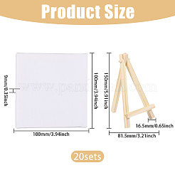 Quadratische Zeichenbretter aus Holz&nbsp;DIY-WH0622-483B