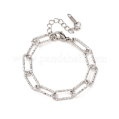304 Edelstahl-Büroklammer-Kettenarmbänder für Damen und Herren&nbsp;BJEW-A048-01P