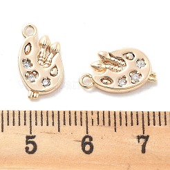 Latón micro pavimenta claro cubic zirconia encantos&nbsp;KK-M102-48G