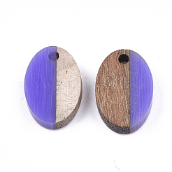 Pendentifs en bois de résine et de noyer&nbsp;RESI-S358-30C