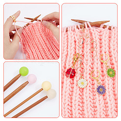 36 Stück Gänseblümchen-DIY-Strickwerkzeug-Sets&nbsp;HJEW-NB00063