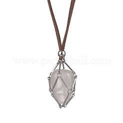 Collana con gabbia porta cristalli&nbsp;NJEW-JN04587-02