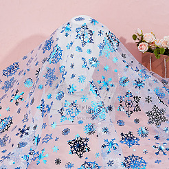2 m Polyester-Schneeflocken-Maschengewebe&nbsp;DIY-WH0622-389