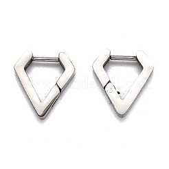 Pendientes de aro huggie de acero inoxidable 304 resistentes al deslustre&nbsp;STAS-H156-17A-P