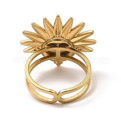 Offene Manschettenpolster-Ringfassungen aus Edelstahl 304&nbsp;RJEW-Z018-37G