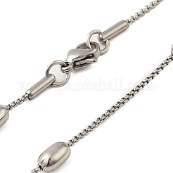 Collares de cadena de eslabones ovalados de acero inoxidable 304 para mujer&nbsp;NJEW-G150-01P