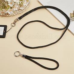 2 pièce 2 styles en alliage de zinc résine sangle universelle pour téléphone portable bandoulière sangle de cou breloques de téléphone&nbsp;AJEW-CP0008-93B