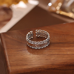 Offene Manschettenringe aus Messing für Damen&nbsp;WGD4109-01