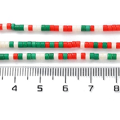 Brins de perles au chalumeau faites à la main sur le thème de noël&nbsp;LAMP-L078-008L