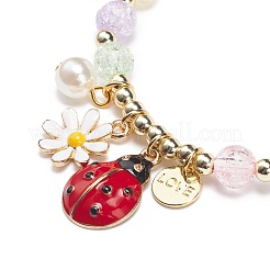 Set di braccialetti elasticizzati con perline rotonde in acrilico stile 8 pz&nbsp;BJEW-JB08983