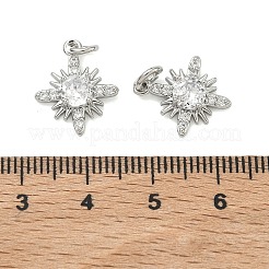 Pendentifs en laiton zircon cubique transparent&nbsp;KK-D229-13P