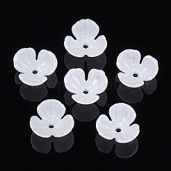 Tappi di perline con perla imitazione plastica a 3 petalo&nbsp;OACR-S020-20