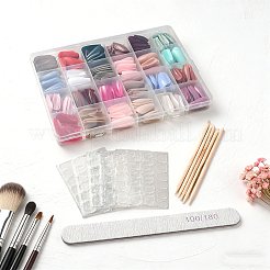 Faux ongles à pression en plastique ABS couleur pure&nbsp;MRMJ-WH20004-32C