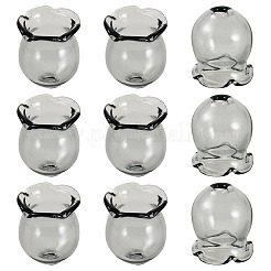 10 capuchon de perles de verre pour la fabrication de carillons éoliens&nbsp;GLAA-BY0001-05A