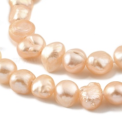 Fili di perle di perle d'acqua dolce coltivate naturali&nbsp;PEAR-A006-04B