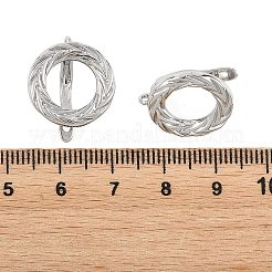 Componenti per orecchini a cerchio in ottone Shegrace&nbsp;XGRQ79084-946P