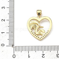 Messing micro pave klare zirkonia anhänger&nbsp;KK-P350-08G