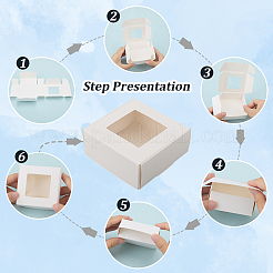 Quadratische Papierschachteln mit durchsichtigem Sichtfenster&nbsp;SOAP-DJ0001-02B-03