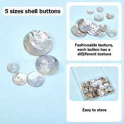 100 Stück 5 Stile natürliche Muschelknöpfe&nbsp;BUTT-CY0001-29