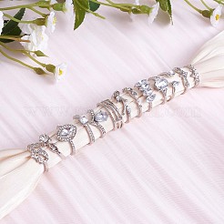 15 x 15 Kristall-Strass-Träne & Pferdeauge & Blatt-Fingerringe&nbsp;JR938A