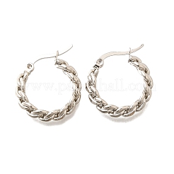 201 orecchini a cerchio in acciaio inossidabile&nbsp;EJEW-Q026-14P-B