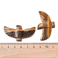 Natürliche Tigerauge geschnitzte große Anhänger&nbsp;G-A288-01F