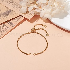 Herstellung eines Rolo-Kettenschieberarmbands aus Edelstahl 304&nbsp;AJEW-JB01117-03