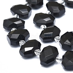 Perles en obsidienne naturelle&nbsp;G-F715-027