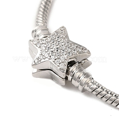 Gestellplattierte Armbänder aus Messing mit Mikropavé-Kubikzirkonia&nbsp;BJEW-P336-01P