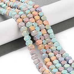 Natürliche Regenbogen-Alashan-Achatperlenstränge&nbsp;G-NH0022-L01-01