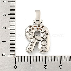 Messing micro pave klare zirkonia anhänger&nbsp;KK-B099-01P-R
