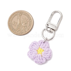 8 pz. Decorazione pendente a forma di fiore realizzata a mano in cotone lavorato a maglia&nbsp;HJEW-JM03698-02