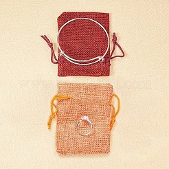 Pochettes en toile de jute&nbsp;ABAG-PH0002-05-9x7cm